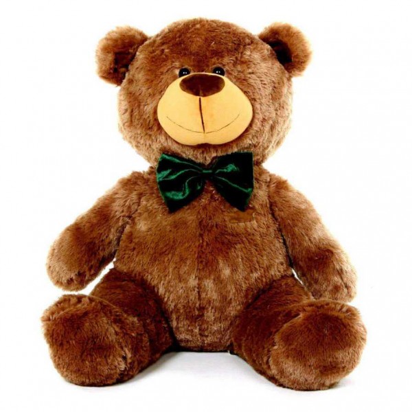 3.5 Feet Dark Brown Christmas Bow Teddy Bear